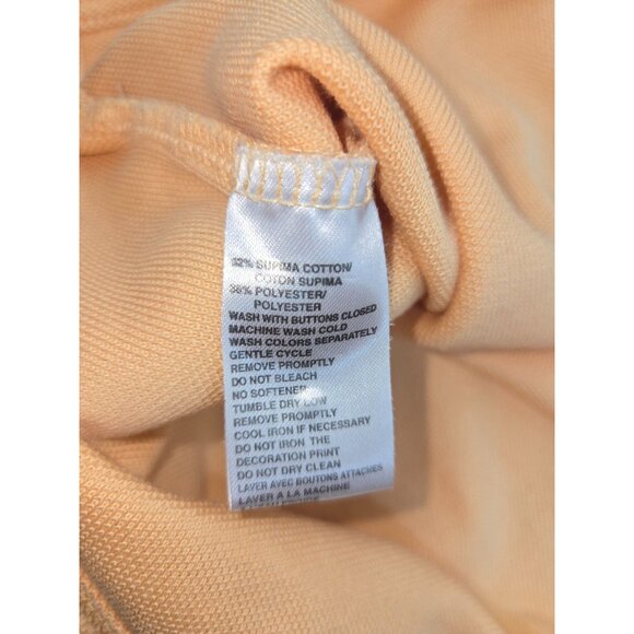 Tommy Bahama Mens Supima Cotton Orange Polo Large - Picture 6 of 9